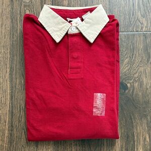 NWT Levi’s Jeanswear Rugby Long sleeve Red shirt LARGE
